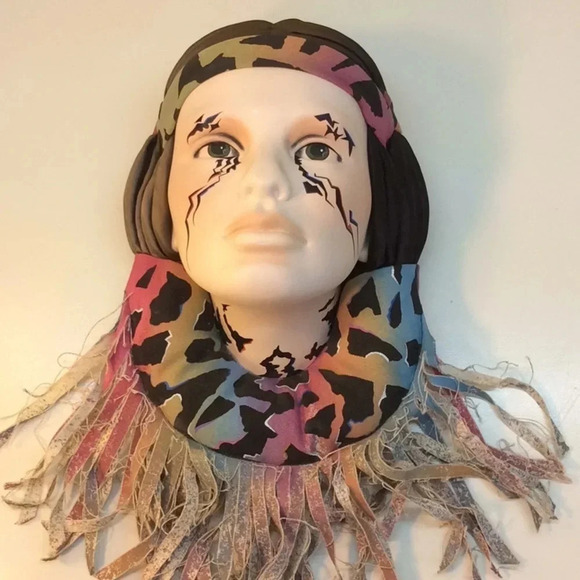 Dyan Nelson’s Indian Ceramic Wall Mask S/N: 3/91 - Picture 1 of 12